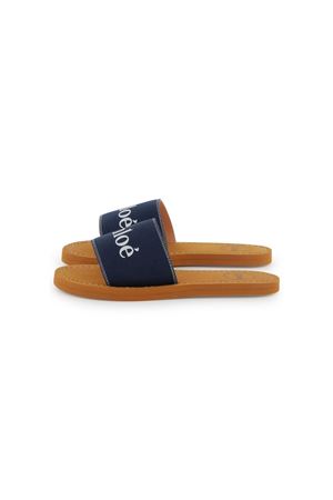 Ciabatta in pelle blu CHLOE' KIDS | C20507859